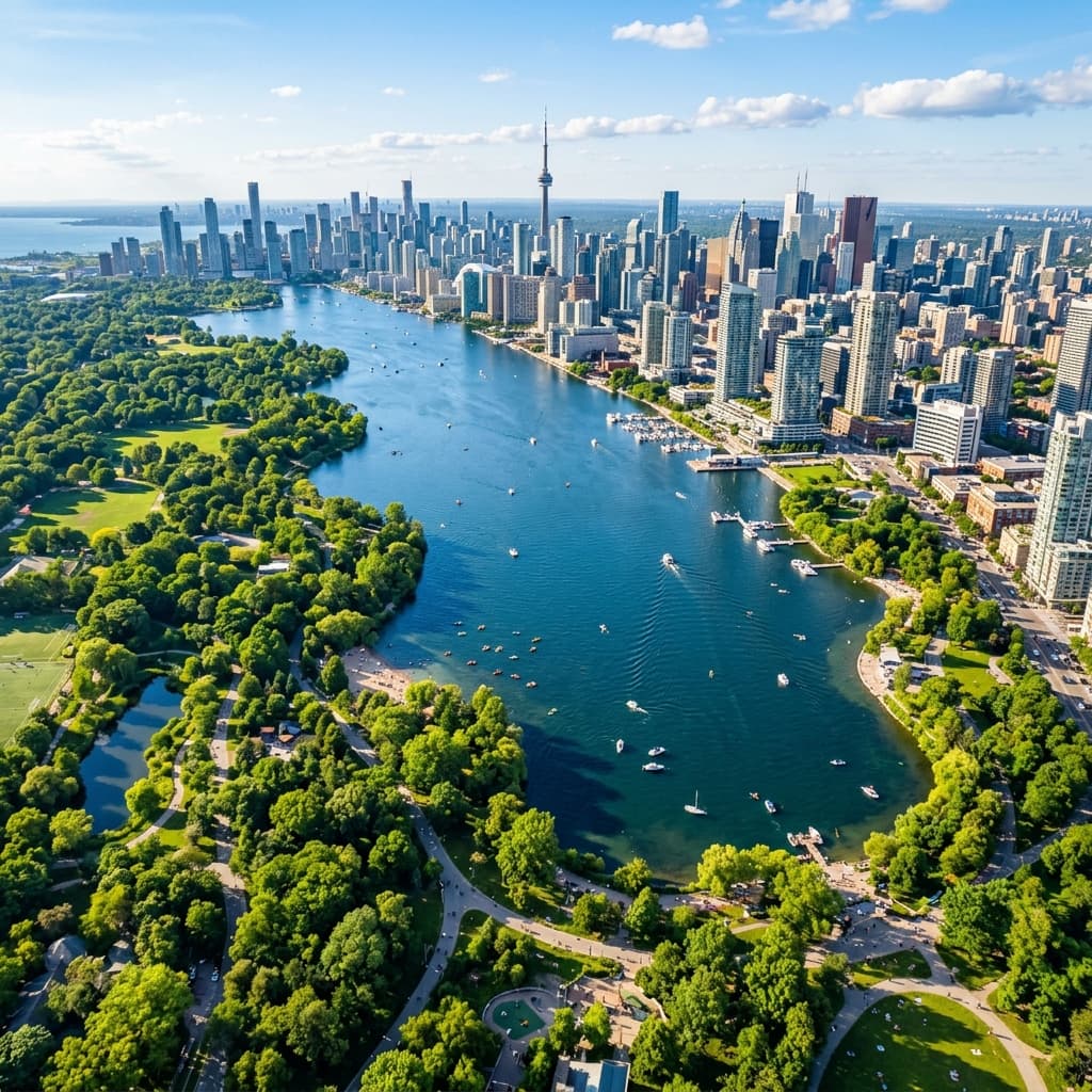 Cityscape Lake